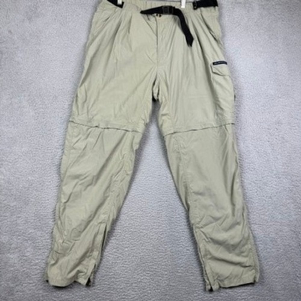 Exofficio Large Cargo Convertible Hiking Pants Zip Off Khaki‎ Zip Legs Outdoor